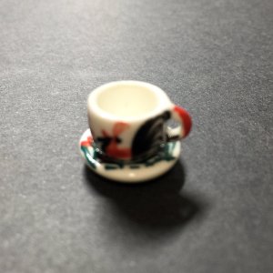 画像1: タイ食器　にわとり柄カップ&ソーサー（38）