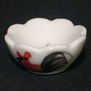画像1: タイ食器　にわとり柄花型ボール（39）