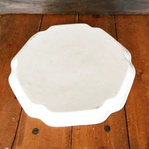 画像5:  青白陶器 　六角形皿　24cm 