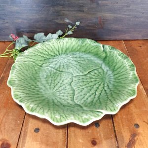 画像1: 蓮の葉　平皿　31cm