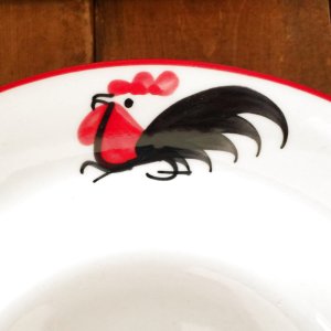 画像4: にわとり柄 深皿丸　23cm (ハイビスカス) 