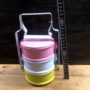 画像5: ≪タイ雑貨≫ホーロー ・パステル3段  弁当箱  C