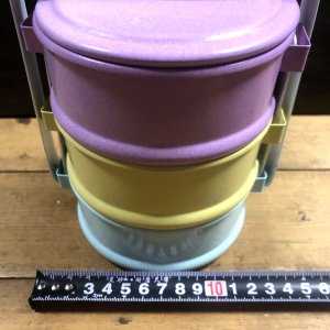 画像6: ≪タイ雑貨≫ホーロー ・パステル3段  弁当箱  B