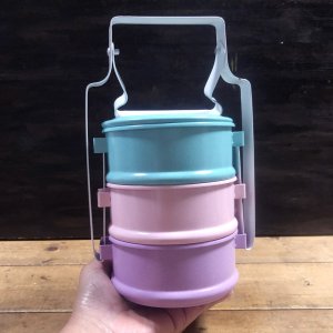 画像4: ≪タイ雑貨≫ホーロー ・パステル3段  弁当箱  A