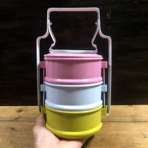 画像4: ≪タイ雑貨≫ホーロー ・パステル3段  弁当箱  C