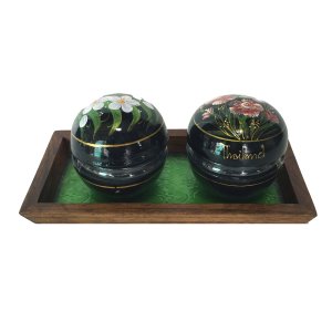 画像6: 飾りガラスのトレー（緑）