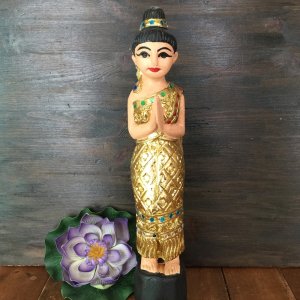 画像1: サワディー人形   38.5cm 金C