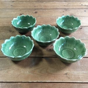 画像4: 【OUTLET】セラドン　蓮の花小鉢10cm