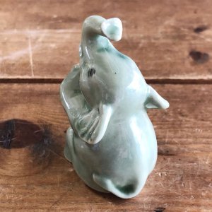 画像5: タイ雑貨　香炉  座り象　グリーン