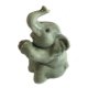 タイ雑貨　香炉  座り象　グリーン