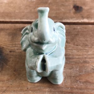 画像3: タイ雑貨　香炉  座り象　グリーン