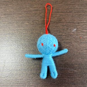 画像2: ブードゥー人形　水色（赤目）（健康運）