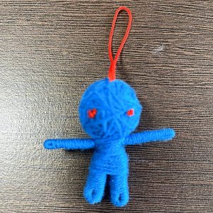 画像2: ブードゥー人形　青（赤目）（健康運）