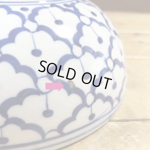 画像7: 【OUTRET】（黒ポチ有り） 青白陶器 お椀　16cm