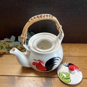 画像6: にわとり柄 ポット C（ピンク花）