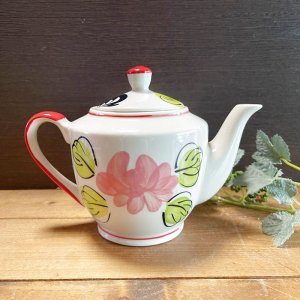 画像3: にわとり柄 ポット B（ピンク花）