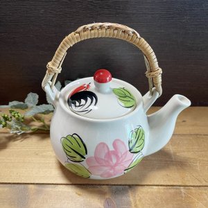 画像4: にわとり柄 ポット C（ピンク花）