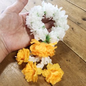 画像6: マーライ輪 白＆オレンジ（直径8cm）5色展開