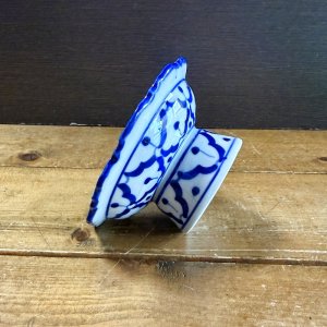 画像4:  青白陶器  小皿 高式皿 8cm 