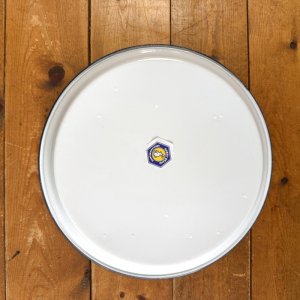 画像4: ホーロー平皿　青ふち25cm　A