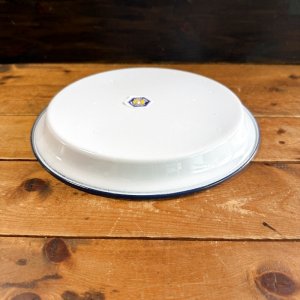 画像5: ホーロー平皿　青ふち25cm　A