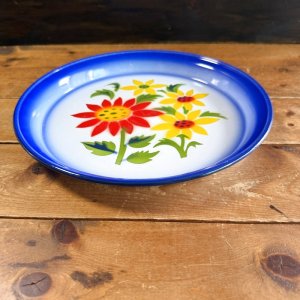画像3: ホーロー平皿　青ふち25cm　A