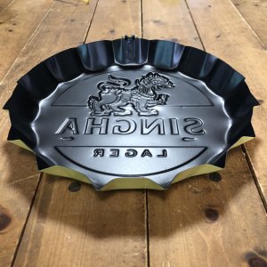 画像6: 【SINGHAビール（辛子色）】【ブリキ看板24cm】【ボトルキャップ型】アンティーク　レトロ