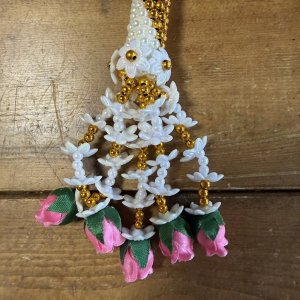 画像5: マーライ 2連 ゴールド薔薇（薄いピンク）18cm
