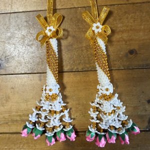 画像3: マーライ 2連 ゴールド薔薇（薄いピンク）18cm