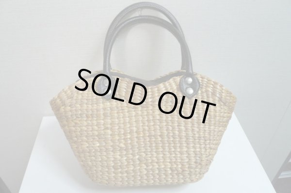 画像1: ウォーターヒアシンス　手さげバック　　　　革手さげ　　　　　　　　　　 　　　　　　　　　　　　　　　　　　　　　　　　　　　　　　　　　　　　