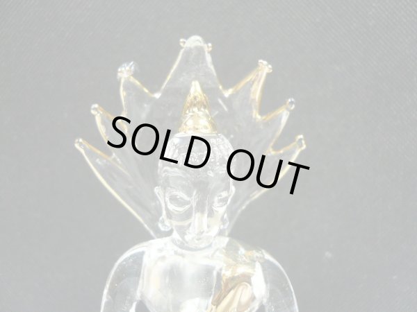 画像2: タイ製ガラス細工　　仏像座り姿 光背