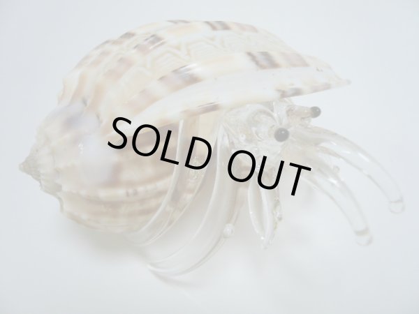 画像1: ガラス細工　 三角貝ヤドカリ大9