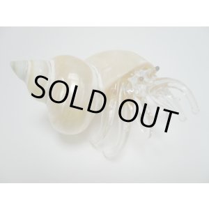 画像: ガラス細工　 三角貝ヤドカリ大7