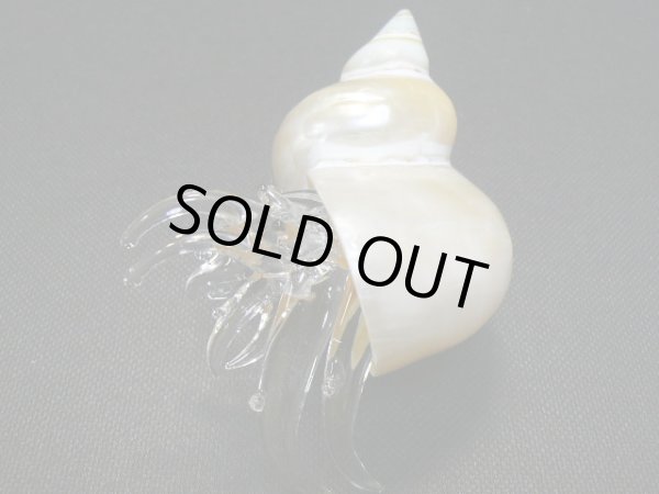 画像2: ガラス細工　 三角貝ヤドカリ大7