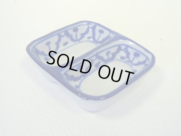 画像2:  青白陶器  ２口小皿 