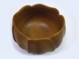 画像: 天然チーク素材 蓮の花型小鉢 