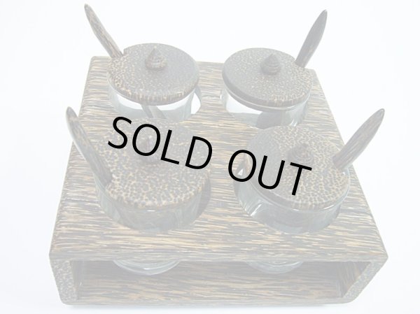 画像2: 　調味料入れ　パームウッド正方形