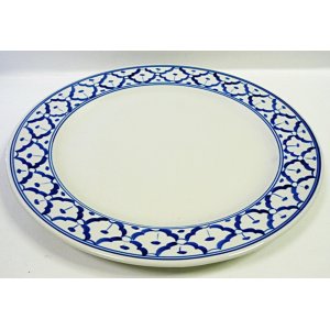 画像: 青白陶器平皿23cm 