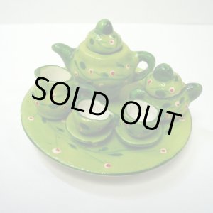 画像: ティーポットセット　緑