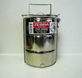 画像: ZEBRA3段式弁当箱   14×3   ステンレス製ランチボックス