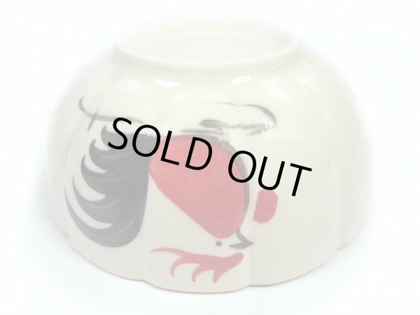 画像6: にわとり柄  花型 お椀10cm 