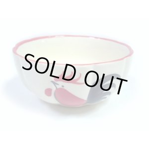 画像: にわとり柄  花型 お椀10cm 