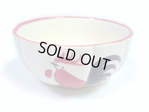 画像1: にわとり柄  花型 お椀10cm 