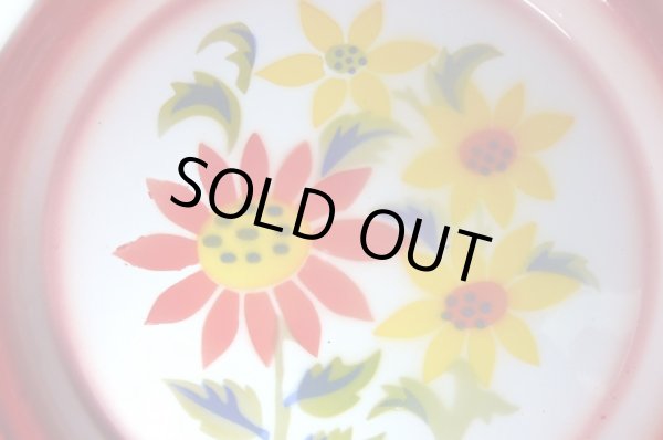 画像2: ホーロー　平皿　縁赤23cm A