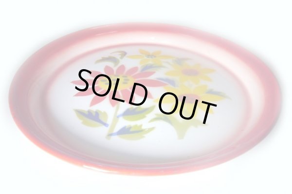 画像4: ホーロー　平皿　縁赤23cm A