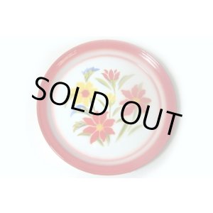 画像: ホーロー　平皿　縁赤25cm A