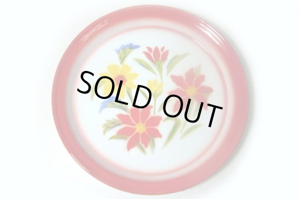 画像1: ホーロー　平皿　縁赤25cm A