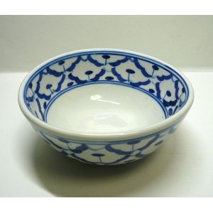 画像: 青白陶器お椀11cm