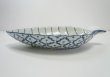 画像4:  青白陶器リーフ 型皿29.5cm （中）