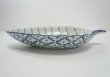 画像4:  青白陶器リーフ 型皿29.5cm
